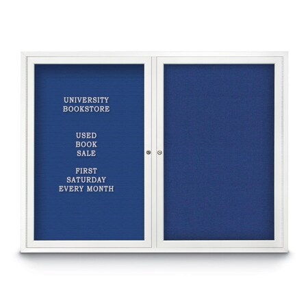 United Visual Products Corkboard, 48"x36", Synthetic Cork/White UV404PLUS-WHITE-FORBO